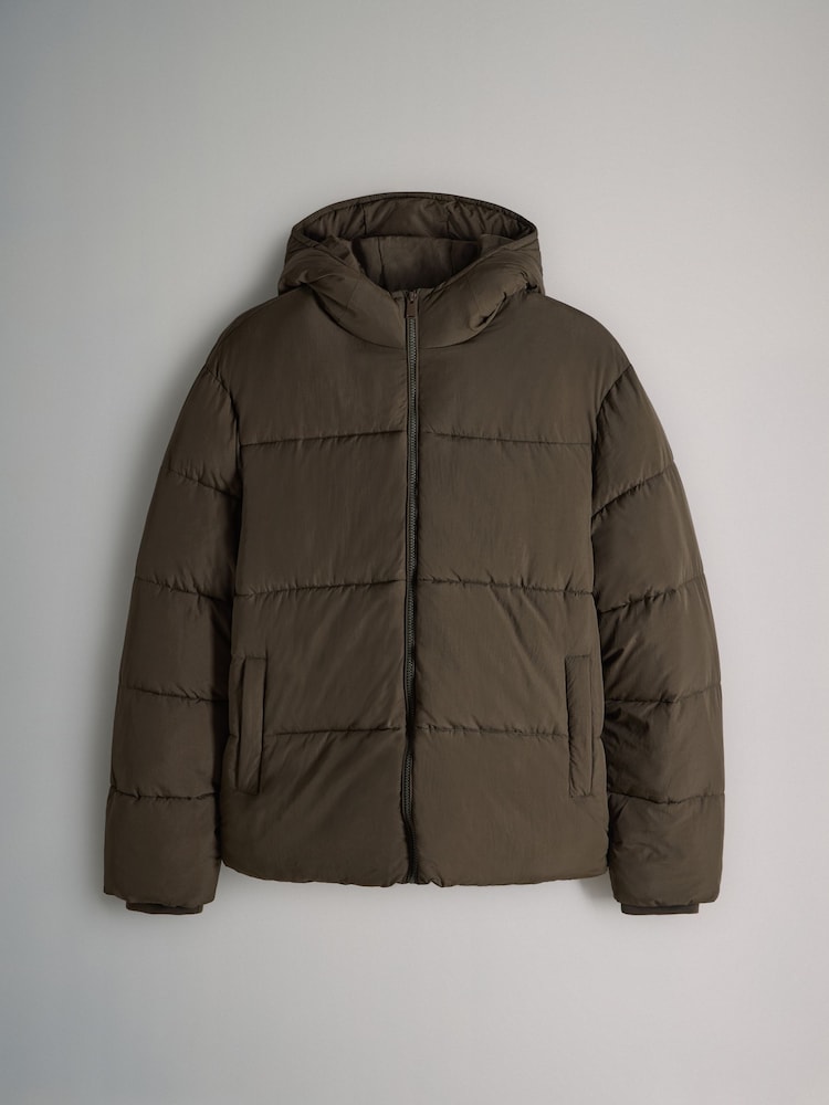 The Set Dark Khaki Short Padded Coat - Image 2 of 10
