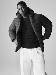 The Set Dark Khaki Short Padded Coat - Image 3 of 10