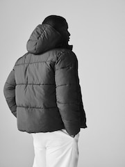 The Set Dark Khaki Short Padded Coat - Image 4 of 10