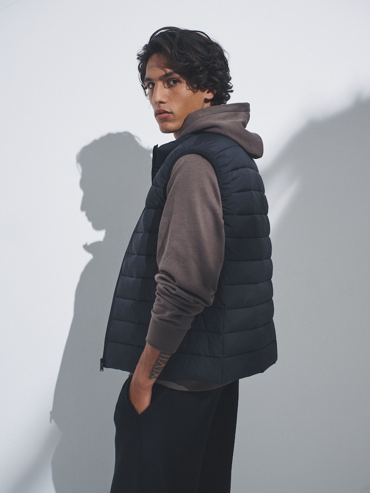 The Set Black 2 Pack Light Weight Gilet & Short Padded Coat - Image 2 of 12