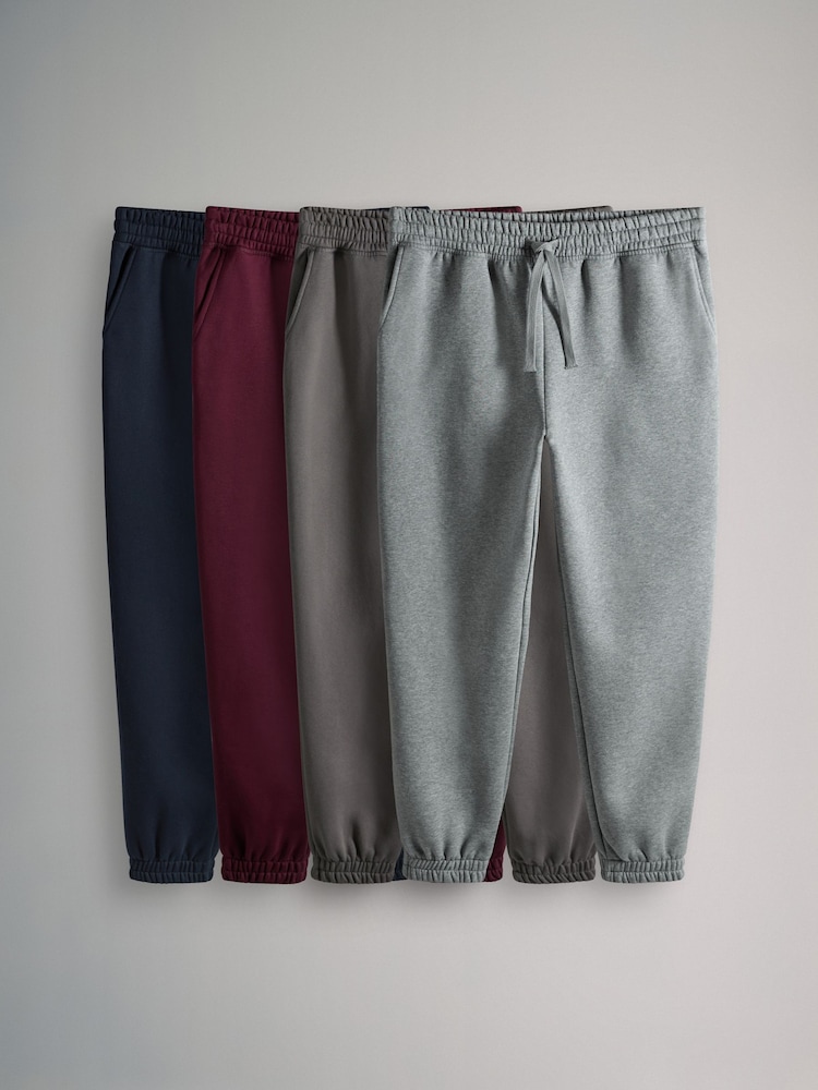 The Set Navy Blue/Grey/Red 4 Pack Cuffed Joggers - Image 1 of 6 The Set Navy Blue/Grey/Red 4 Pack Cuffed Joggers - Image 1 of 6