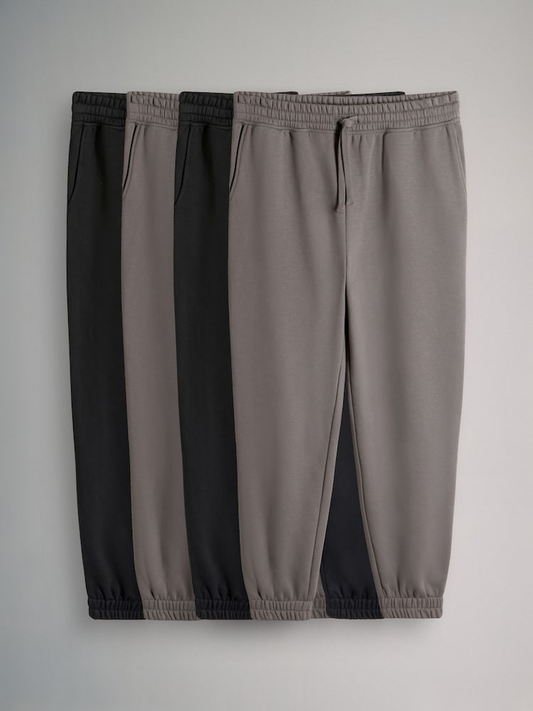 The Set Black/Grey 4 Pack Cuffed Joggers - Image 1 of 11