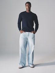 The Set Multi 3 Pack Long Sleeve Knitted Crew Jumpers - Image 4 of 12