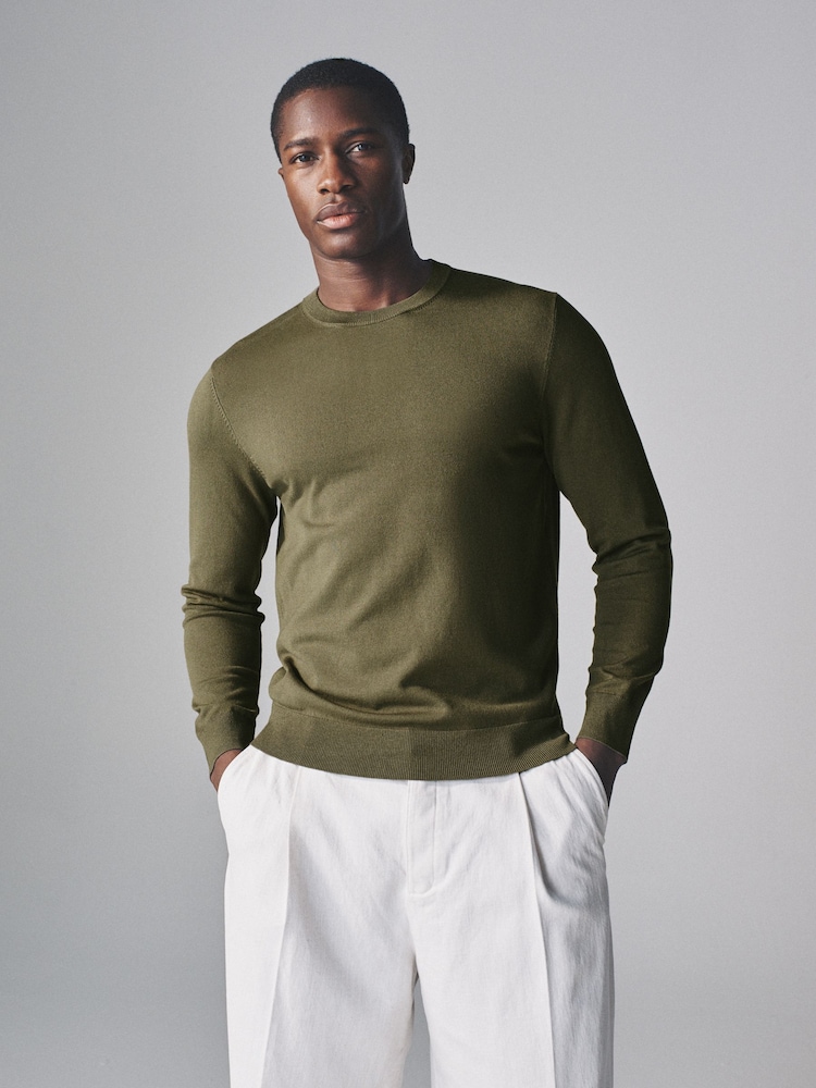 The Set Multi 4 Pack Long Sleeve Knitted Crew Jumpers - Image 1 of 12 The Set Multi 4 Pack Long Sleeve Knitted Crew Jumpers - Image 1 of 12