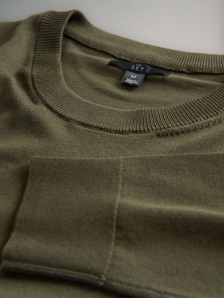 The Set Multi 4 Pack Long Sleeve Knitted Crew Jumpers - Image 12 of 12 The Set Multi 4 Pack Long Sleeve Knitted Crew Jumpers - Image 12 of 12