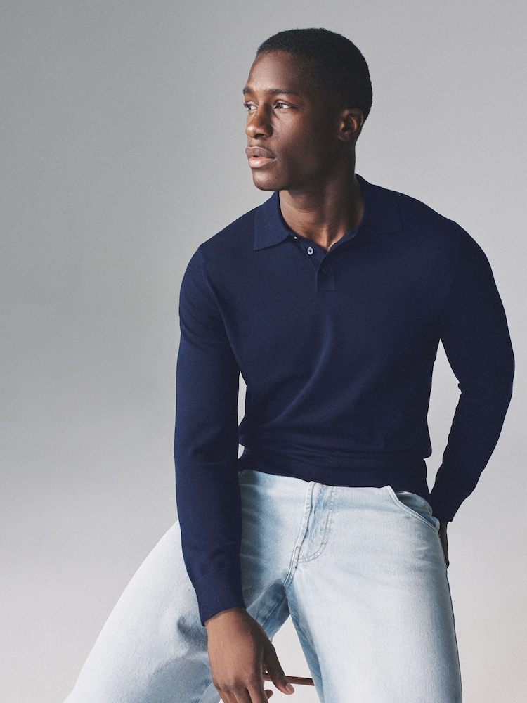 The Set Multicolour 3 Pack Long Sleeve Knitted Polo Jumpers - Image 1 of 11 The Set Multicolour 3 Pack Long Sleeve Knitted Polo Jumpers - Image 1 of 11