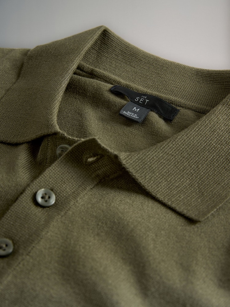 The Set Multicolour 3 Pack Long Sleeve Knitted Polo Jumpers - Image 11 of 11 The Set Multicolour 3 Pack Long Sleeve Knitted Polo Jumpers - Image 11 of 11