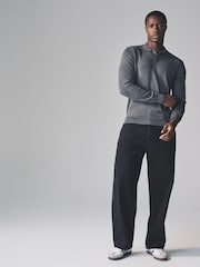 The Set Black / Dark Charcoal / Taupe marl 3 Pack Long Sleeve Knitted Polo Jumpers - Image 4 of 13