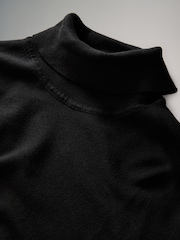 The Set Black/Navy 2 Pack Long Sleeve Roll Neck Jumper - Image 4 of 11