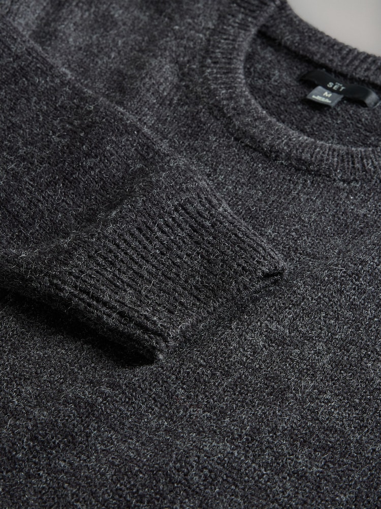 The Set Grey 2 Pack Crew Neck Jumpers with Wool - Image 9 of 9