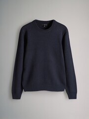 The Set Brown/Navy 2 Pack Crew Neck Jumpers with Wool - Image 14 of 16
