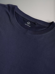 The Set Navy/Neutral/White/Powder Blue Regular Short Sleeve T-Shirts 4 Pack - Image 6 of 7