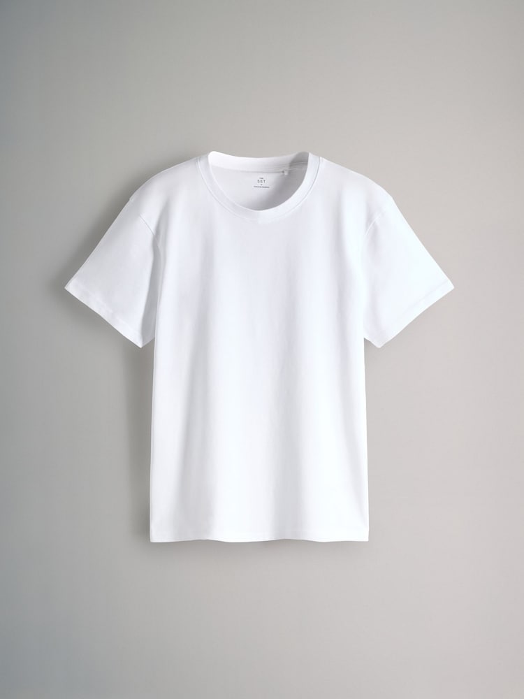 The Set Black/Taupe Brown/White/Warm Stone Regular Short Sleeve T-Shirts 4 Pack - Image 2 of 7 The Set Black/Taupe Brown/White/Warm Stone Regular Short Sleeve T-Shirts 4 Pack - Image 2 of 7