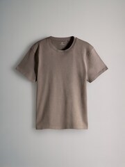 The Set Black/Taupe Brown/White/Warm Stone Regular Short Sleeve T-Shirts 4 Pack - Image 4 of 7