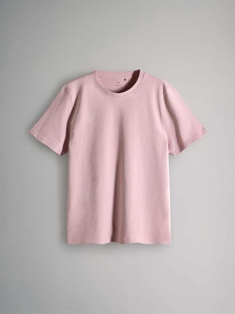 The Set Multi Coloured Regular Fit 4 Pack Slim Short Sleeve T-Shirts - Image 4 of 7