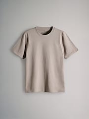The Set Navy/Chocolate Brown/Stone/Powder Blue 4 Pack Slim Short Sleeve T-Shirts - Image 2 of 7