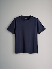 The Set Navy/Chocolate Brown/Stone/Powder Blue 4 Pack Slim Short Sleeve T-Shirts - Image 5 of 7