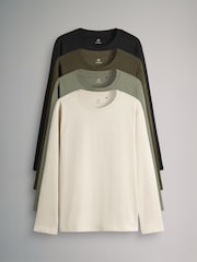 The Set Multi 4 Pack Regular Long Sleeve T-Shirts - Image 1 of 7
