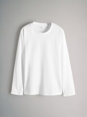 The Set Black/Taupe Brown/Warm Stone/White Regular Long Sleeve T-Shirts 4 Pack - Image 2 of 7