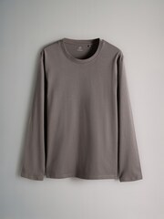 The Set Black/Taupe Brown/Warm Stone/White Regular Long Sleeve T-Shirts 4 Pack - Image 3 of 7