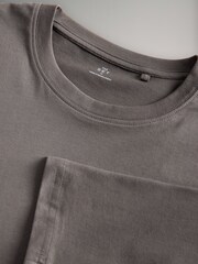 The Set Black/Taupe Brown/Warm Stone/White Regular Long Sleeve T-Shirts 4 Pack - Image 6 of 7