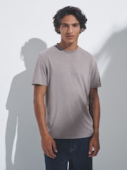 The Set Black/Grey/Brown/White 10 Pack Regular Short Sleeve Cotton Blend T-Shirts - Image 5 of 5