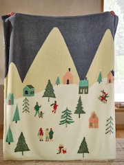 Blue Winter Scene Fleece Throw - Image 4 of 5
