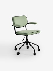 MADE.COM Jade Green Velvet Parker Office Chair - Image 2 of 2