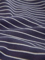The Set Black/Stripe 2 Pack Ribbed Collared Midi Dress - Image 6 of 7