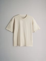 The Set Black Grey White Oversized Fit 4 Pack Short Sleeve Cotton T-Shirts - Image 3 of 7