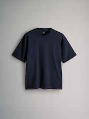 The Set Navy/Blue/Brown/White Oversized Fit 4 Pack Short Sleeve Cotton T-Shirts - Image 10 of 13