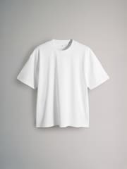 The Set Navy/Blue/Brown/White Oversized Fit 4 Pack Short Sleeve Cotton T-Shirts - Image 11 of 13