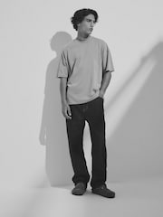 The Set Navy/Blue/Brown/White Oversized Fit 4 Pack Short Sleeve Cotton T-Shirts - Image 4 of 13