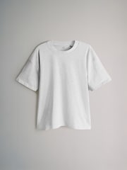 The Set Black/Grey/White 4 Pack Oversized Short Sleeve Heavyweight Cotton T-Shirts - Image 8 of 13