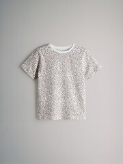 The Set Leopard/Taupe/Light Pink/Stripe/Warm Stone 5 Pack Short Sleeve Skater T-Shirts - Image 11 of 13