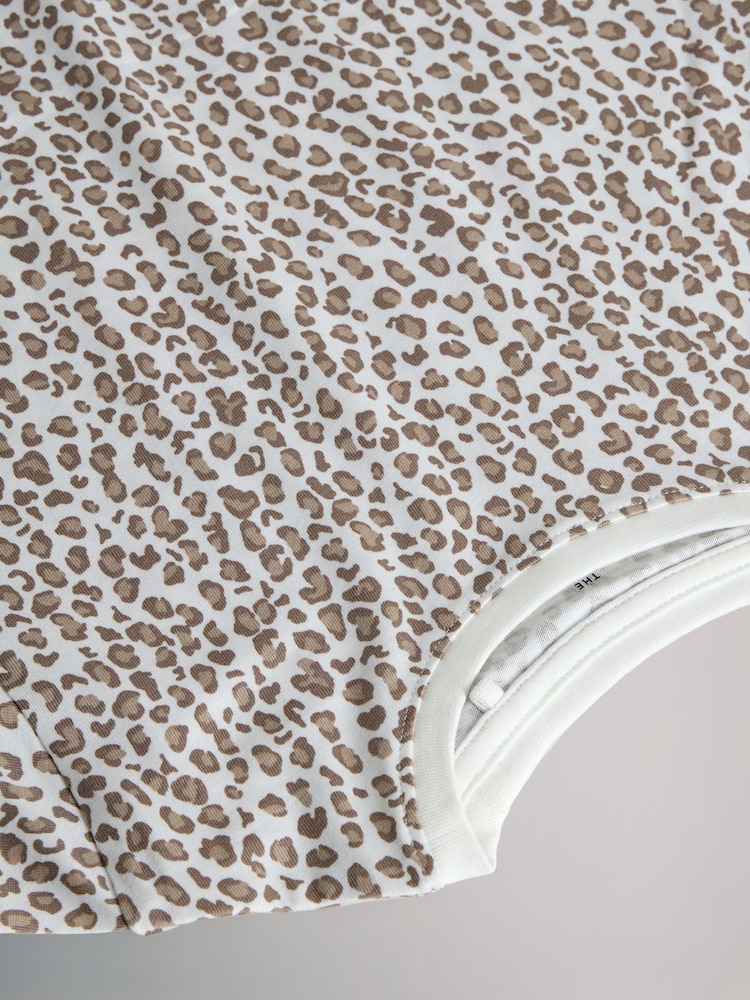 The Set Leopard/Taupe/Light Pink/Stripe/Warm Stone 5 Pack Short Sleeve Skater T-Shirts - Image 13 of 13