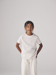The Set Leopard/Taupe/Light Pink/Stripe/Warm Stone 5 Pack Short Sleeve Skater T-Shirts - Image 3 of 13