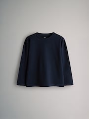 The Set Navy/Dark Green/Dark Red/White 4 Pack Relaxed Long Sleeve T-Shirts - Image 2 of 7