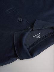 The Set Navy/Stripe/Dark Red/Stone 4 Pack Stripe Short Sleeve Jersey Polo Shirts - Image 12 of 12