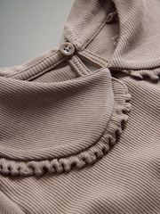 The Set Navy/Taupe/Light Pink/Cream 3 Pack Long Sleeve Collar Ribbed Tops - Image 7 of 7