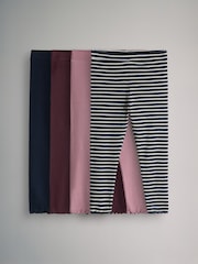 The Set Blue/Pink 4 Pack Ribbed Leggings - Image 1 of 7