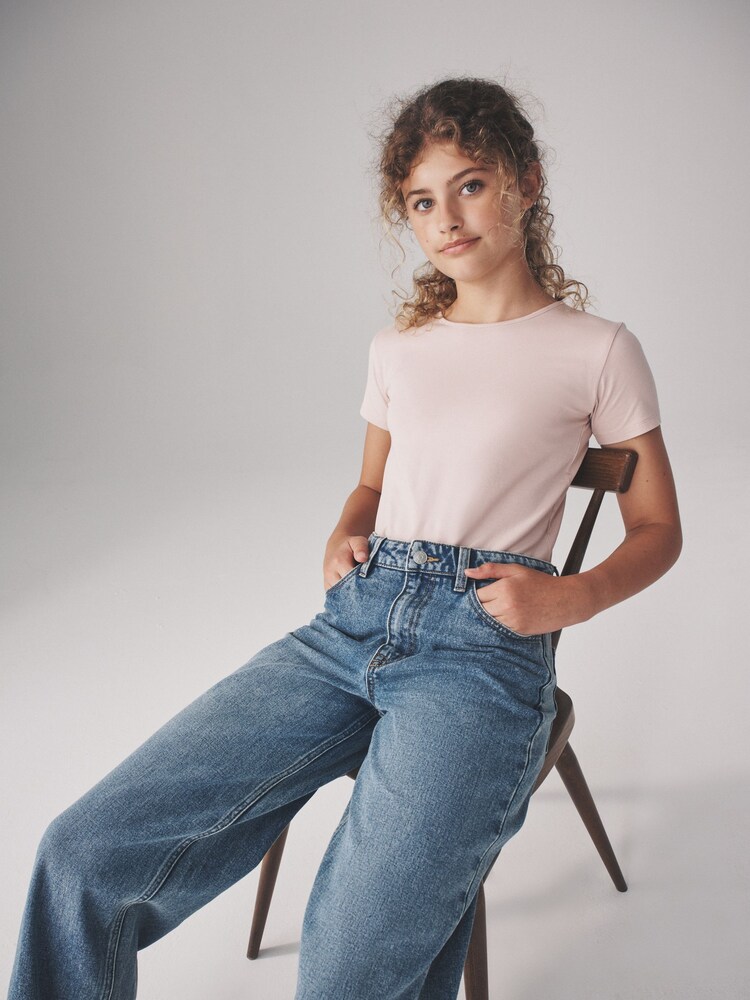 The Set Pink/Stone 5 Pack Short Sleeve Crew Neck T-Shirts - Image 1 of 13