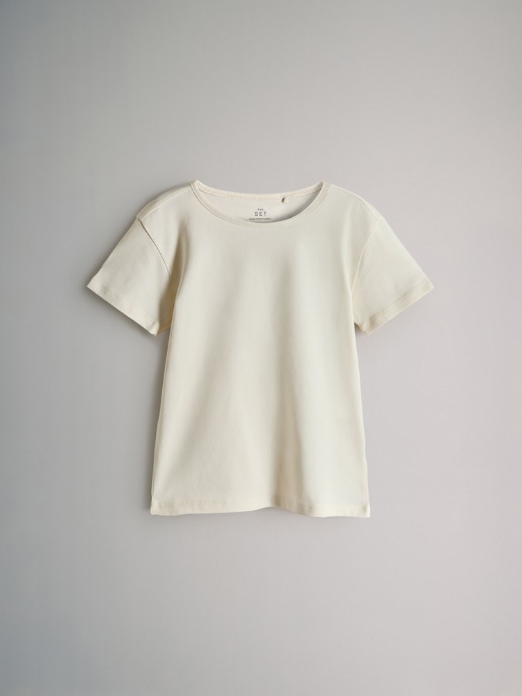 The Set Pink/Stone 5 Pack Short Sleeve Crew Neck T-Shirts - Image 13 of 13 The Set Pink/Stone 5 Pack Short Sleeve Crew Neck T-Shirts - Image 13 of 13