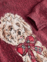 Red Christmas Dog Jumper (3-16yrs) - Image 3 of 4