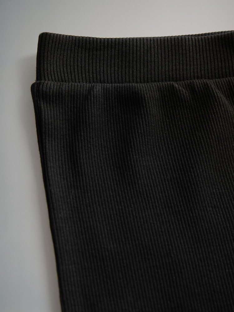 The Set Black/Grey/Brown/Cream 4 Pack Cotton Rib Wide Leg Trousers - Image 6 of 6 The Set Black/Grey/Brown/Cream 4 Pack Cotton Rib Wide Leg Trousers - Image 6 of 6