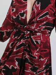 Religion Black Flash 2 Way Wrap Maxi Dress With Long Sleeves - Image 6 of 6