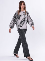 Religion Black Oversized Epidote Batwing Top With Hand Embellishment - Image 6 of 6