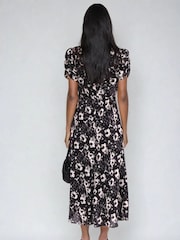 Religion Black Isabel Tea Dress In Dark Floral Print - Image 3 of 6