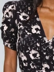 Religion Black Isabel Tea Dress In Dark Floral Print - Image 4 of 6