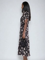 Religion Black Isabel Tea Dress In Dark Floral Print - Image 6 of 6